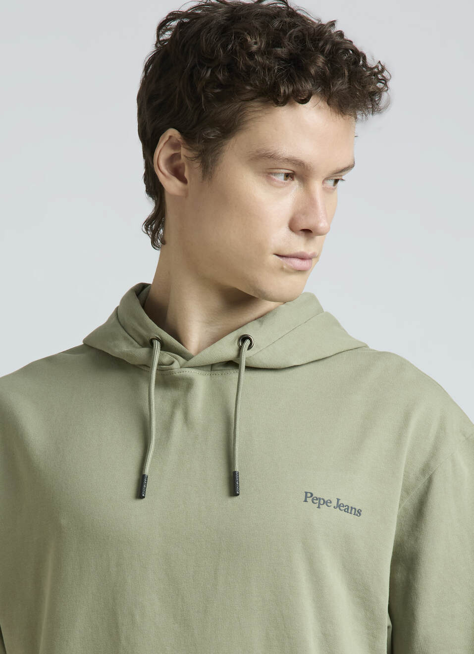 Green Short Sleeve Oversized Hooded Sweatshirt, , large image number 4