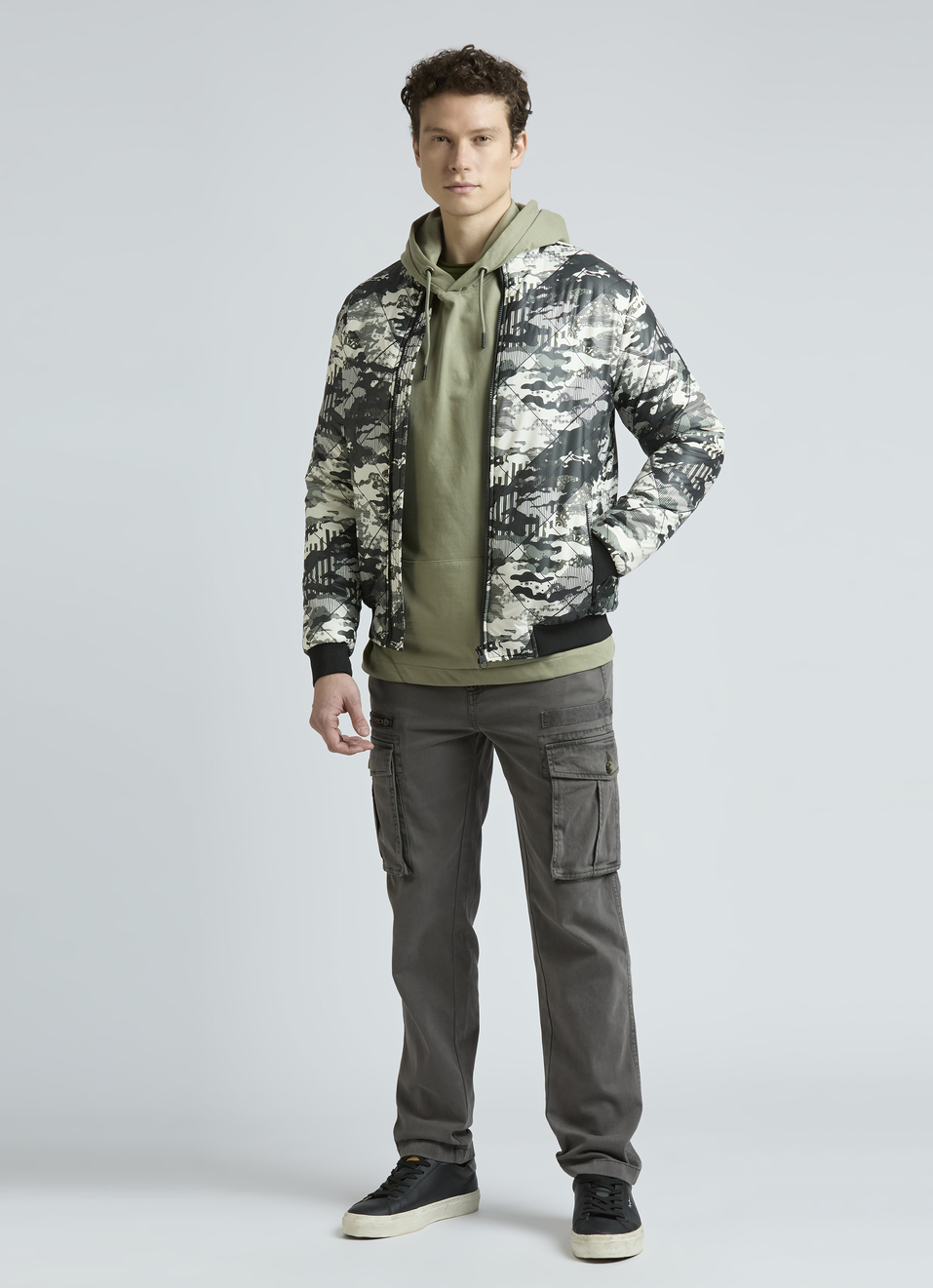 Green Short Sleeve Oversized Hooded Sweatshirt, , large image number 5