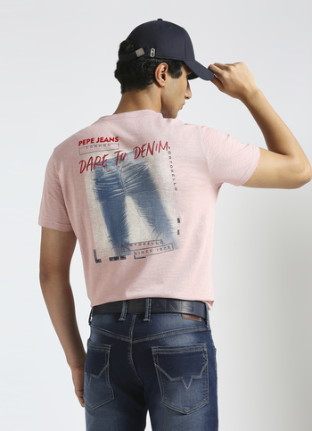 Pink Graphic Print Short Sleeve T-shirt