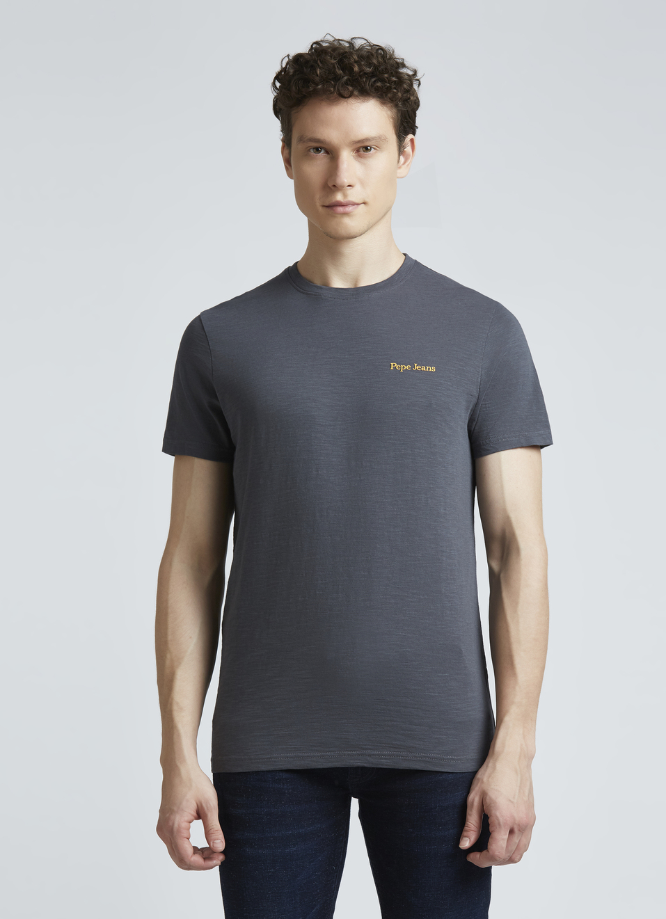 Grey Graphic Print Short Sleeve T-shirt, , large image number 1