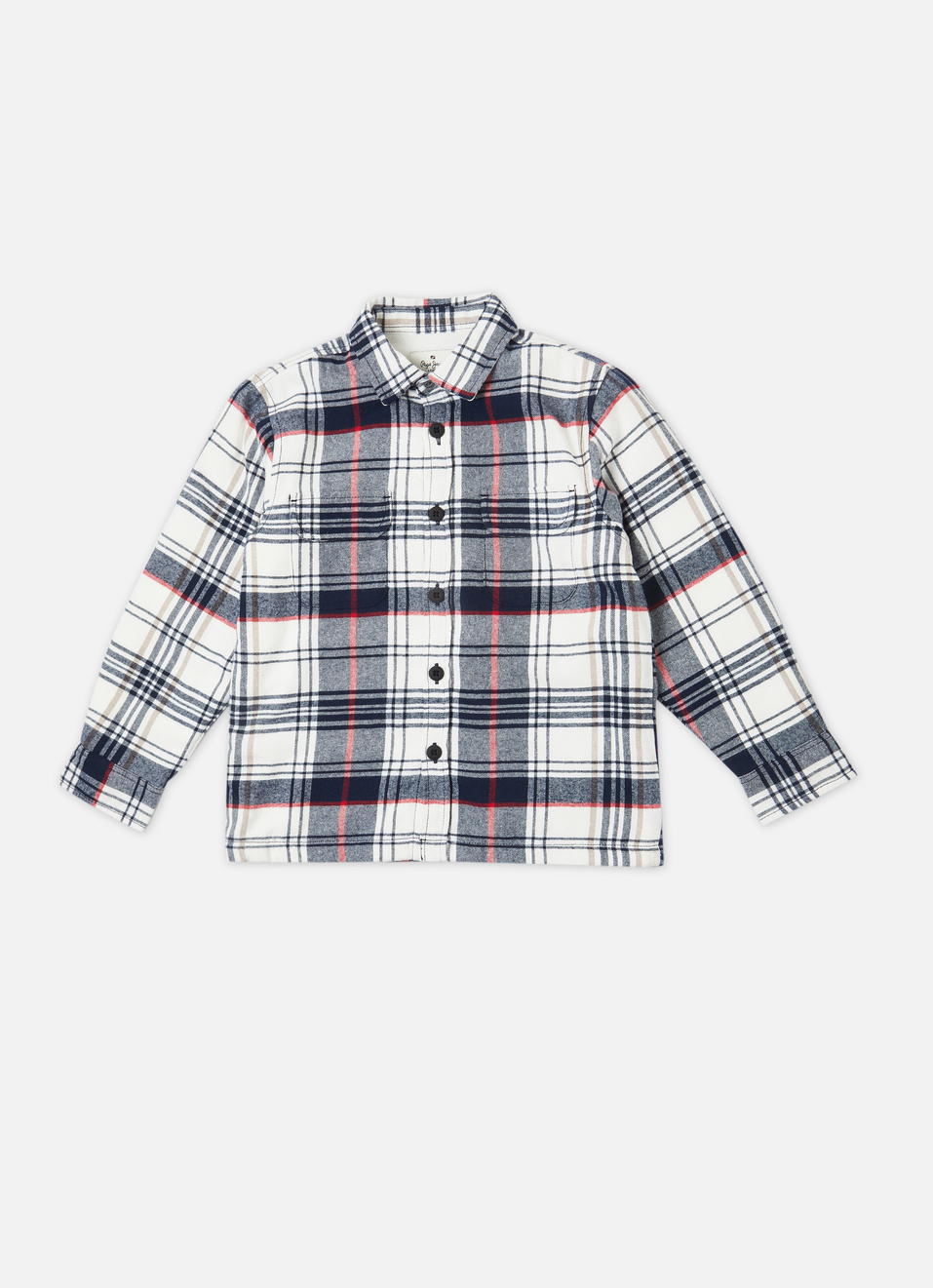 Boys Navy Check Full Sleeve Shirt, , large image number 0
