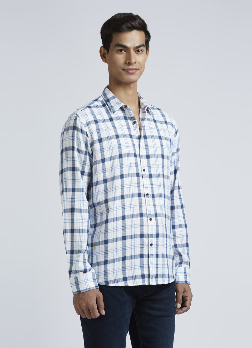 White Check Full Sleeve Shirt, , large image number 3