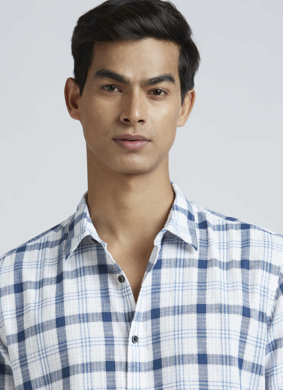 White Check Full Sleeve Shirt, , large image number 4