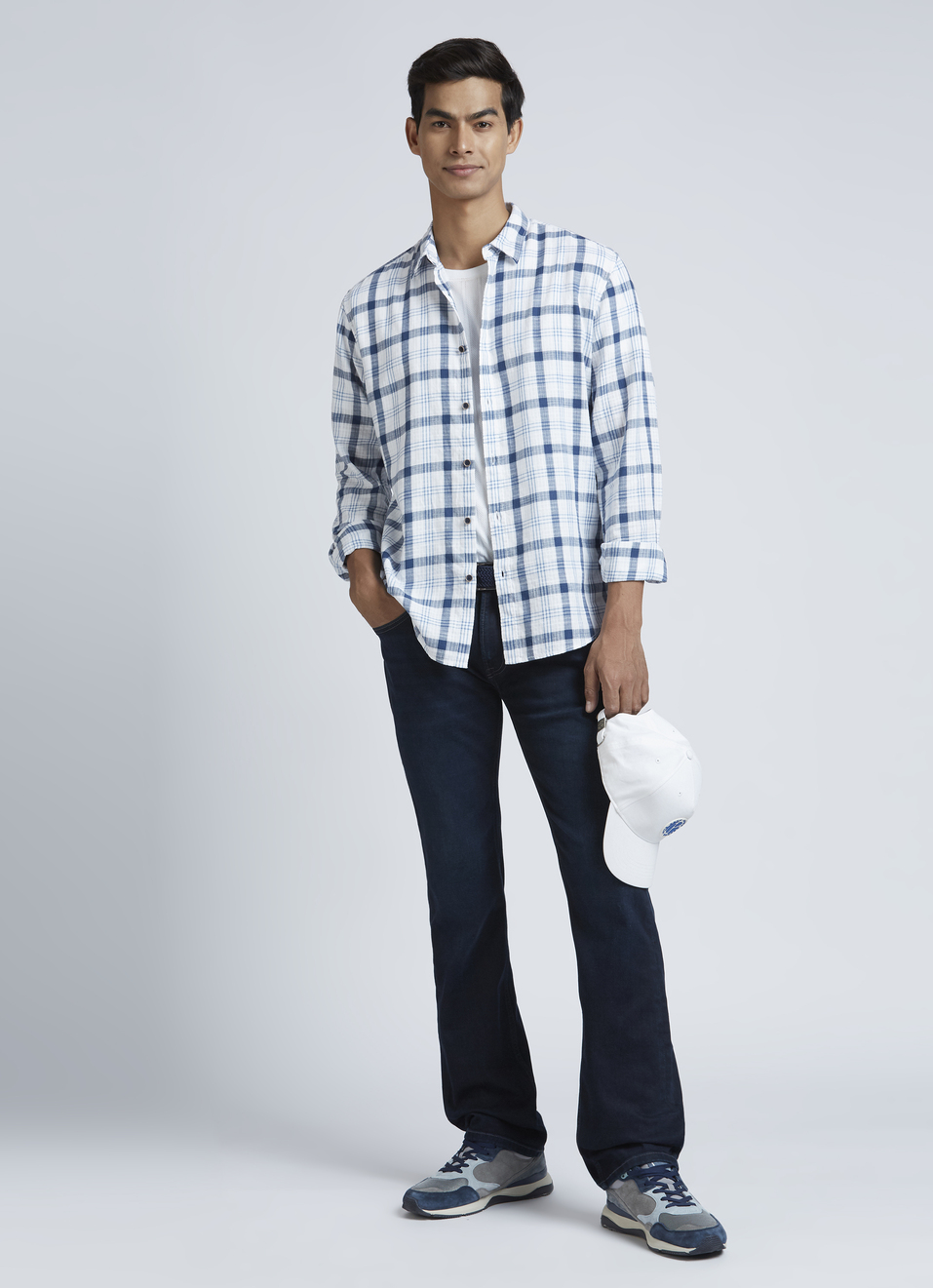 White Check Full Sleeve Shirt, , large image number 5