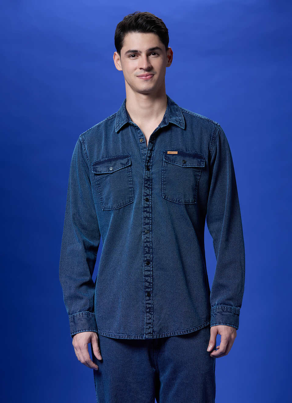 Blue Full Sleeve Shirt, , large image number 1