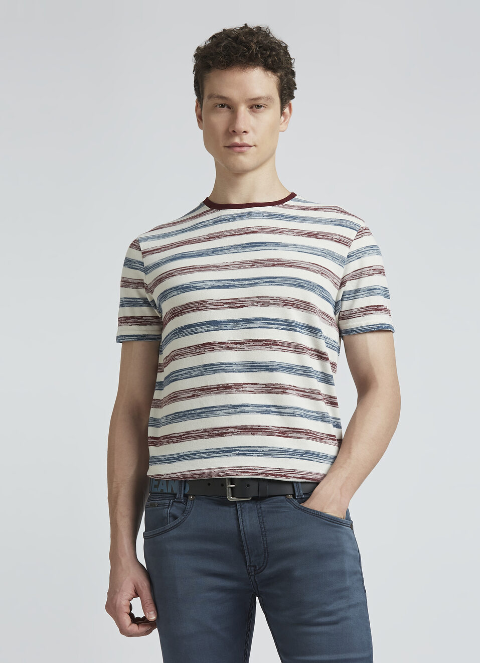 Green Stripes Short Sleeve T-shirt, , large image number 0