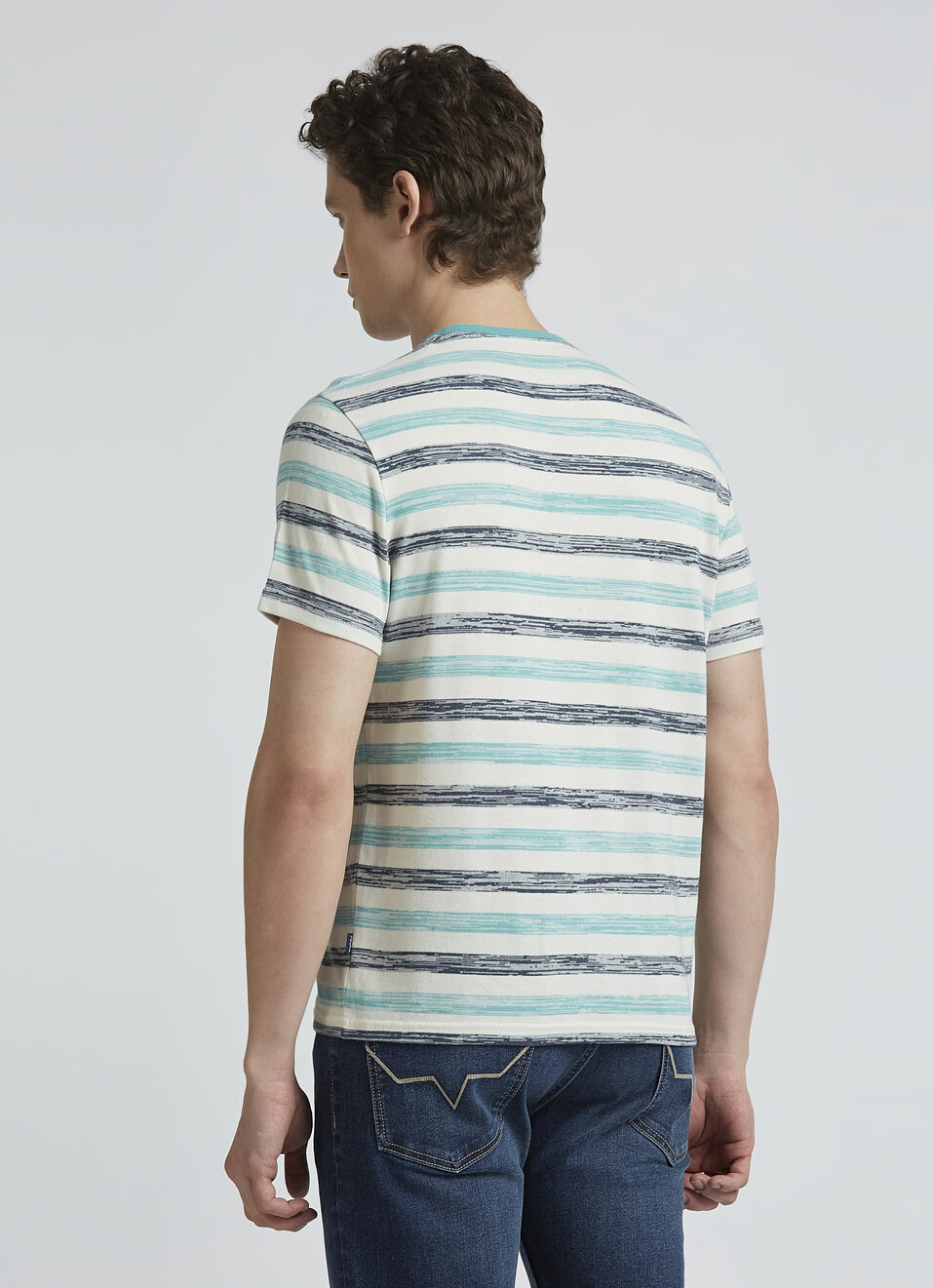 Burgundy Stripes Short Sleeve T-shirt, , large image number 2