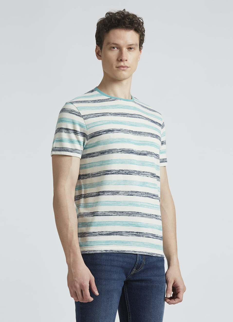 Burgundy Stripes Short Sleeve T-shirt, , large image number 3