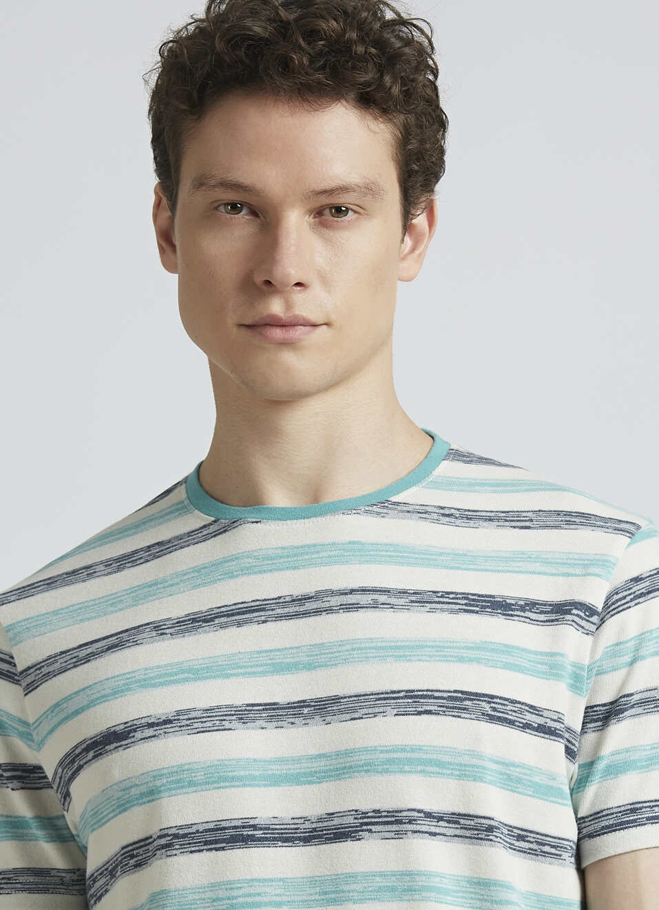 Burgundy Stripes Short Sleeve T-shirt, , large image number 4