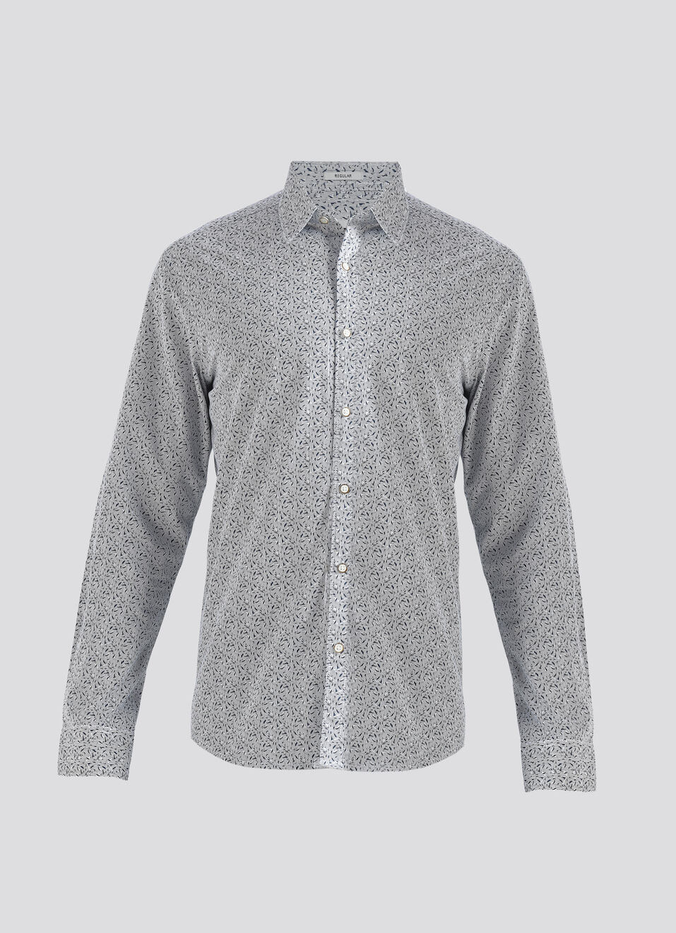 White Abstract Print Full Sleeve Shirt, , large image number 6