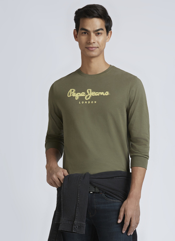Green Crew Neck Full Sleeve T-shirt