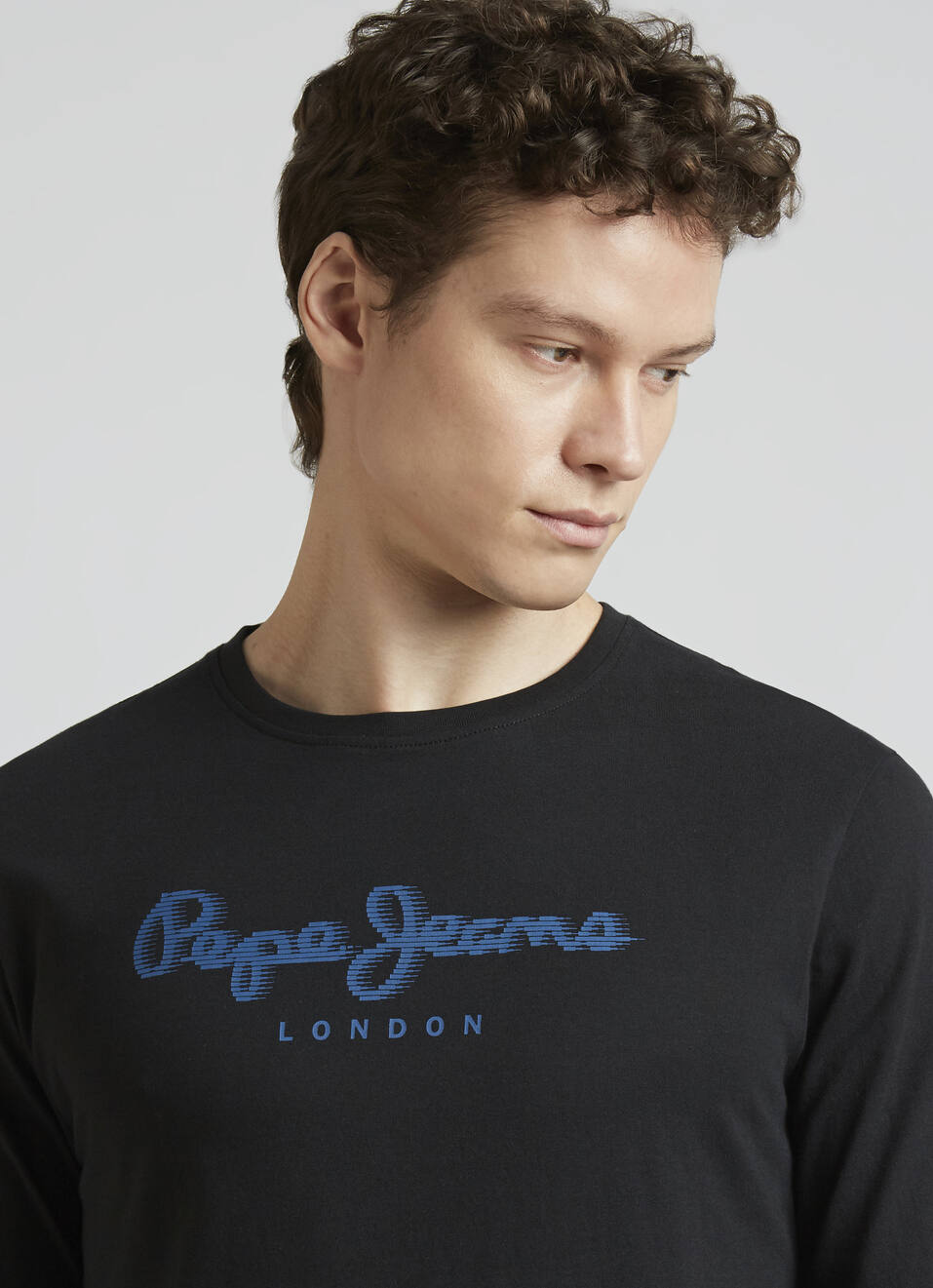 Black Crew Neck Full Sleeve T-shirt, , large image number 4