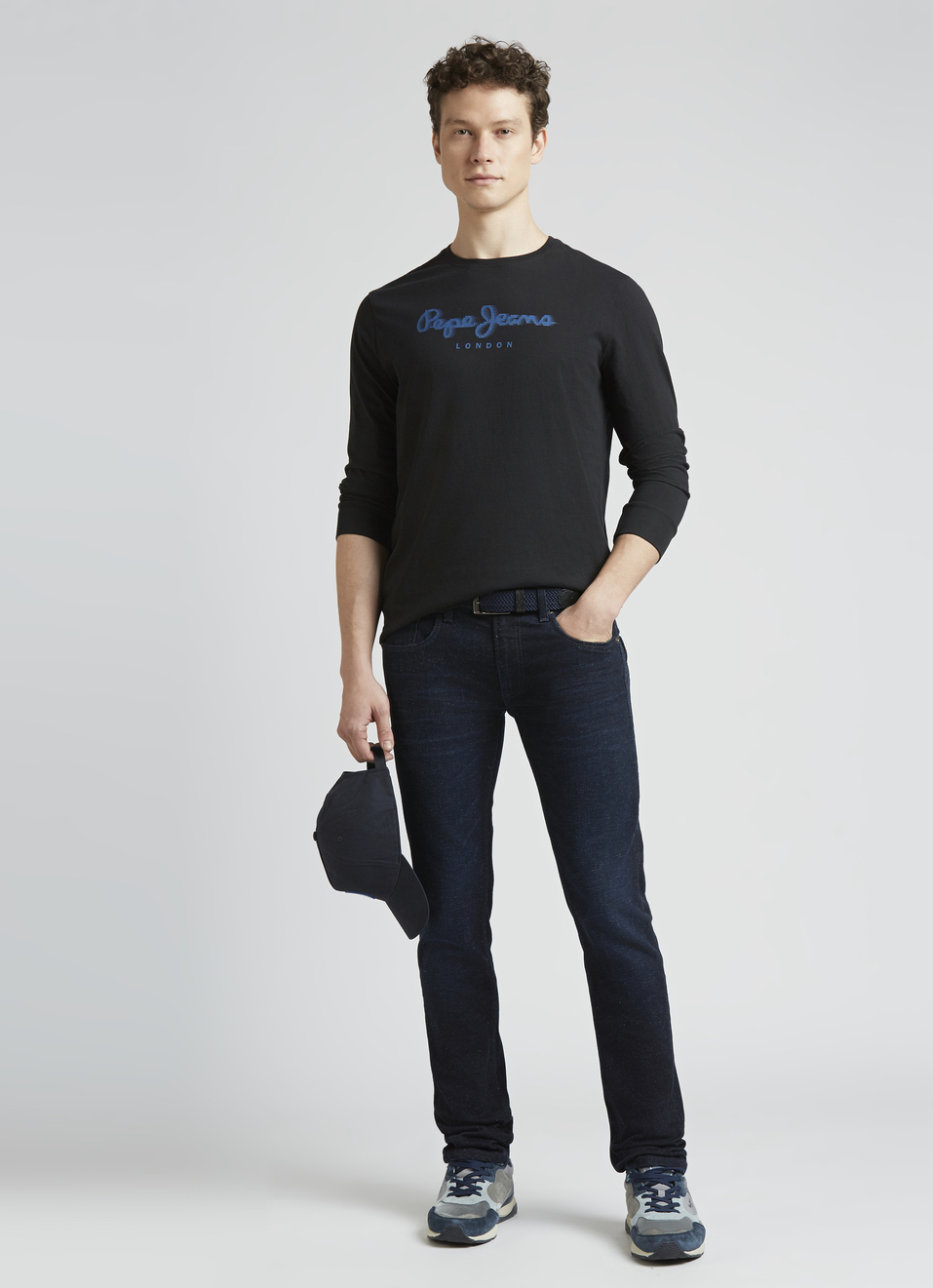 Black Crew Neck Full Sleeve T-shirt, , large image number 5