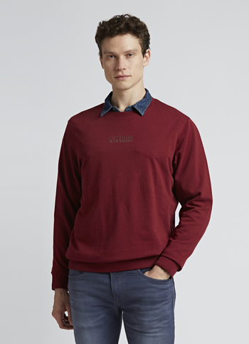Burgundy Crew Neck Full Sleeve Sweatshirt