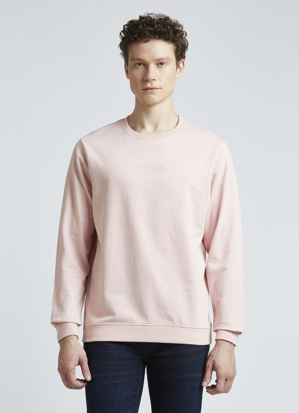 Pink Crew Neck Full Sleeve Sweatshirt, , large image number 1