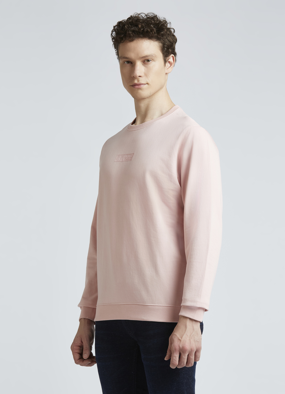 Pink Crew Neck Full Sleeve Sweatshirt, , large image number 3
