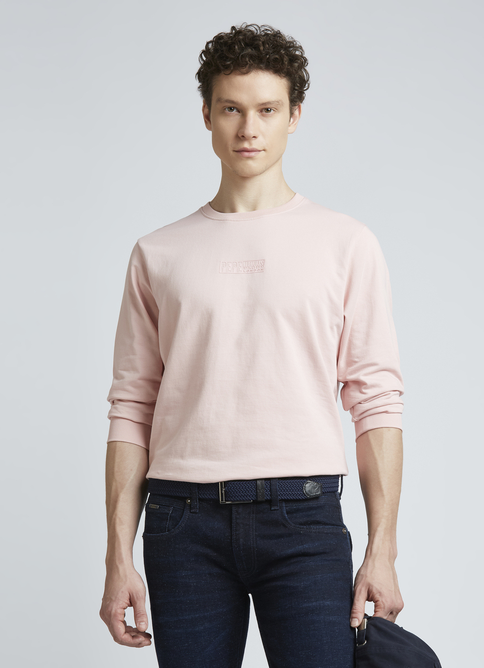Pink Crew Neck Full Sleeve Sweatshirt, , large image number 0