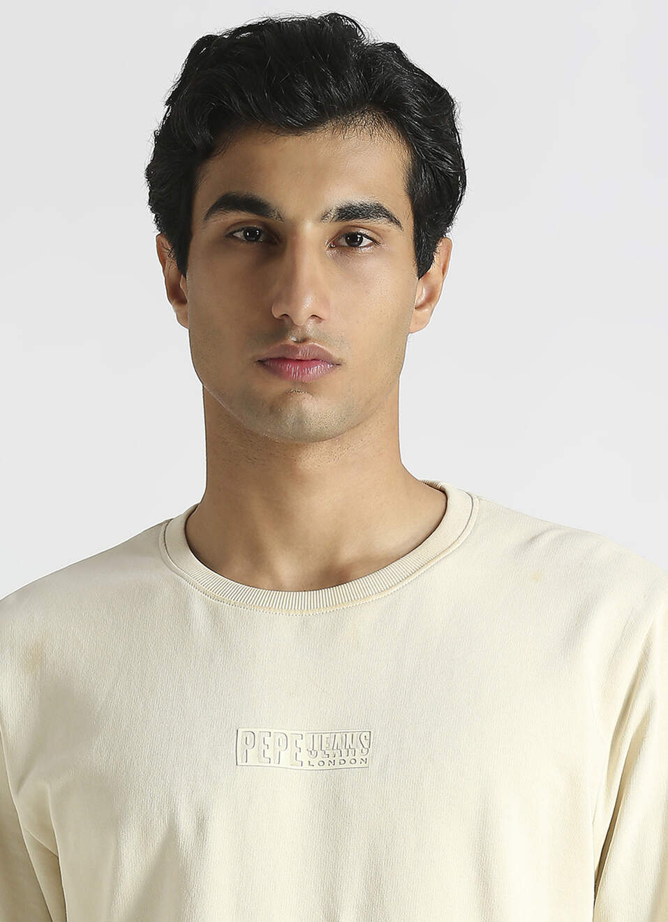 Ivory Crew Neck Full Sleeve Sweatshirt, , large image number 4