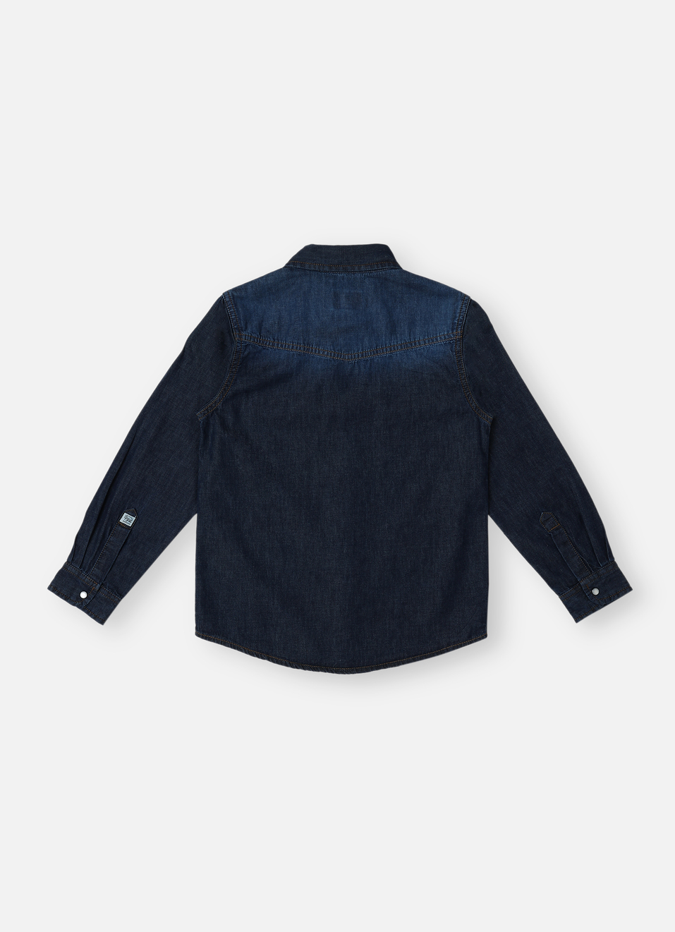 Boys Blue Full Sleeve Denim Shirt, , large image number 1