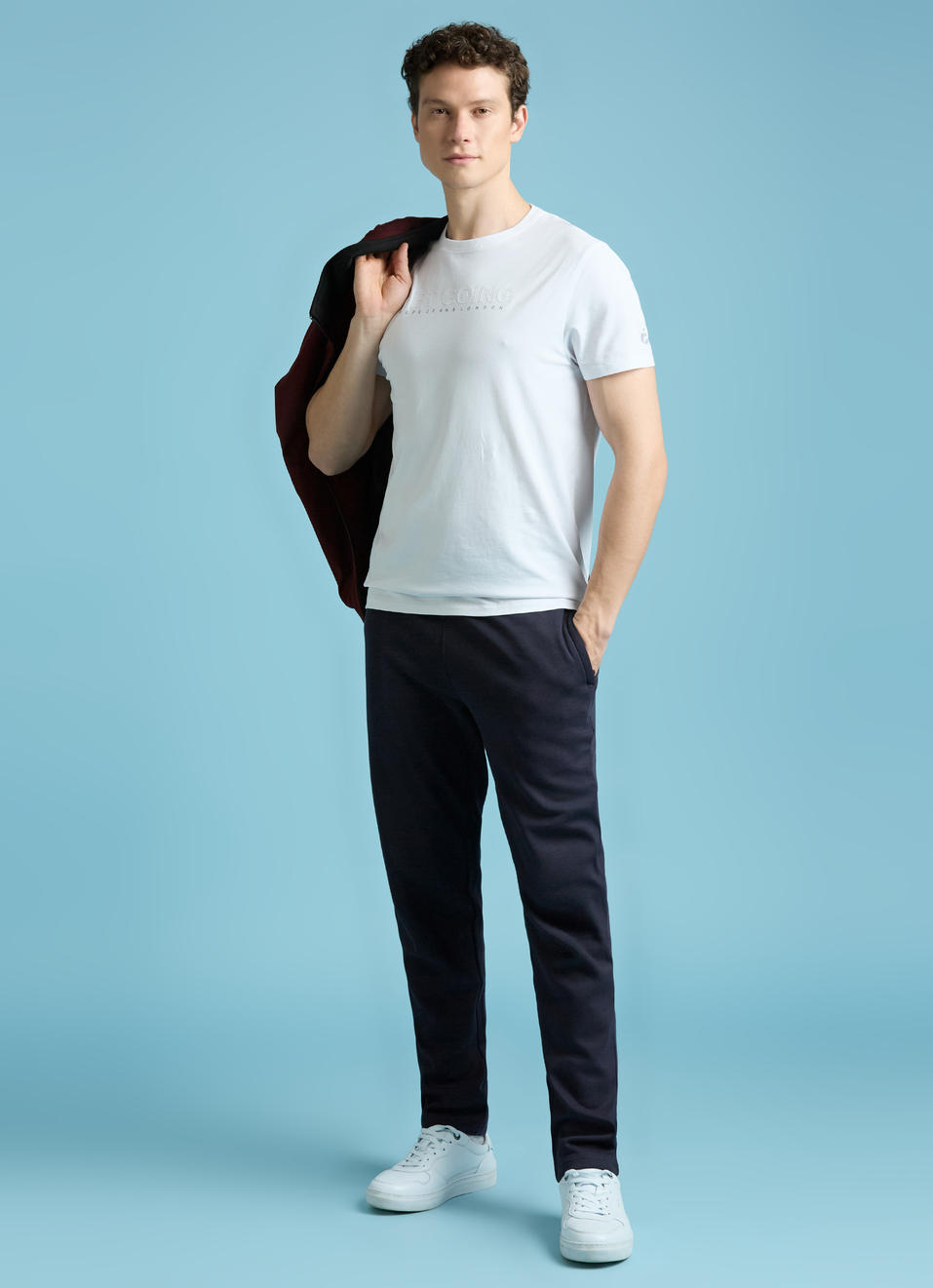 Men White Crew Neck Stretchable T-shirt, , large image number 5