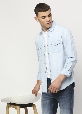 Blue Full Sleeve Denim Shirt