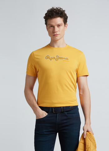 Yellow Graphic Print Short Sleeve T-shirt