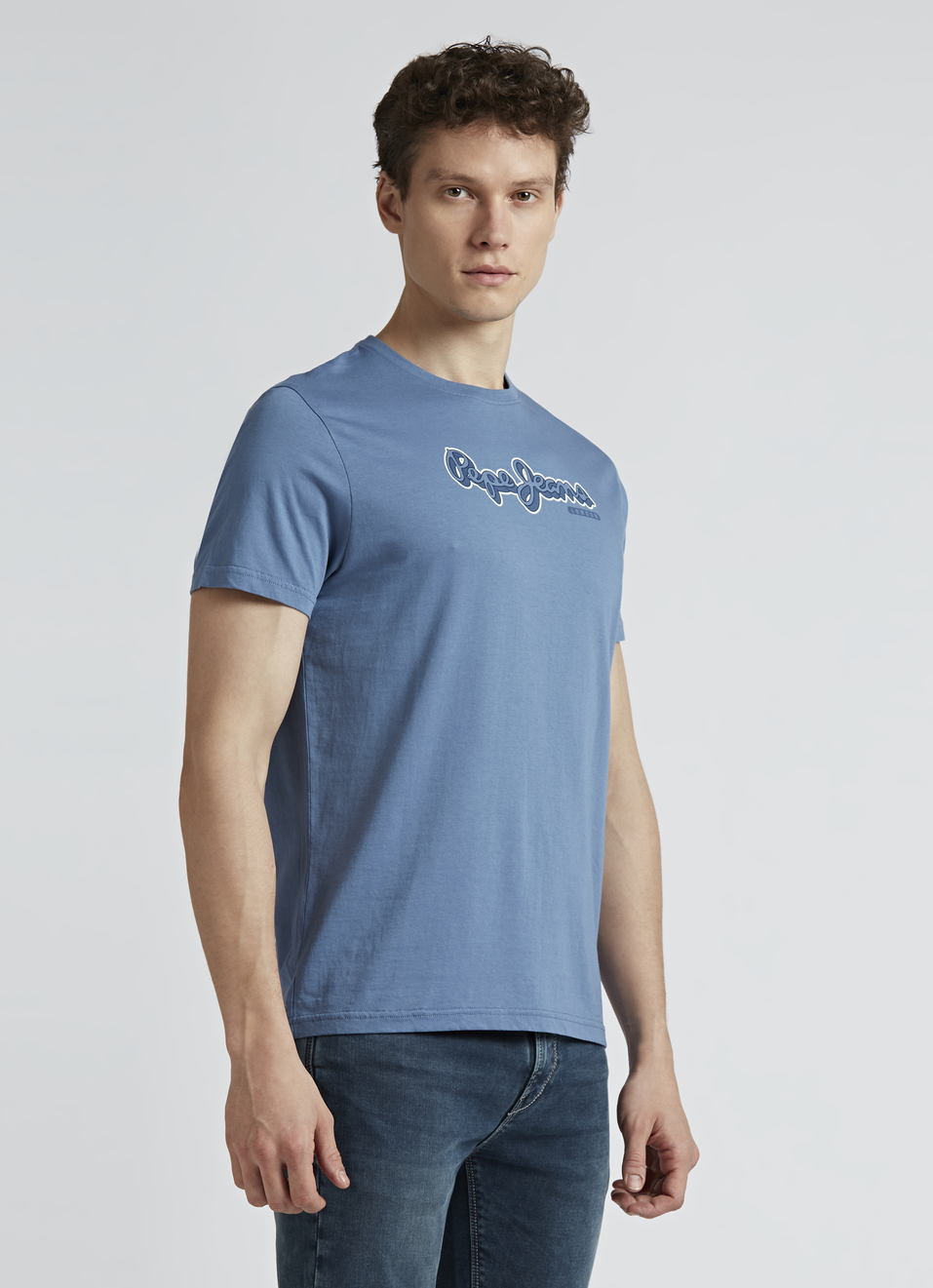 Blue Graphic Print Short Sleeve T-shirt, , large image number 3