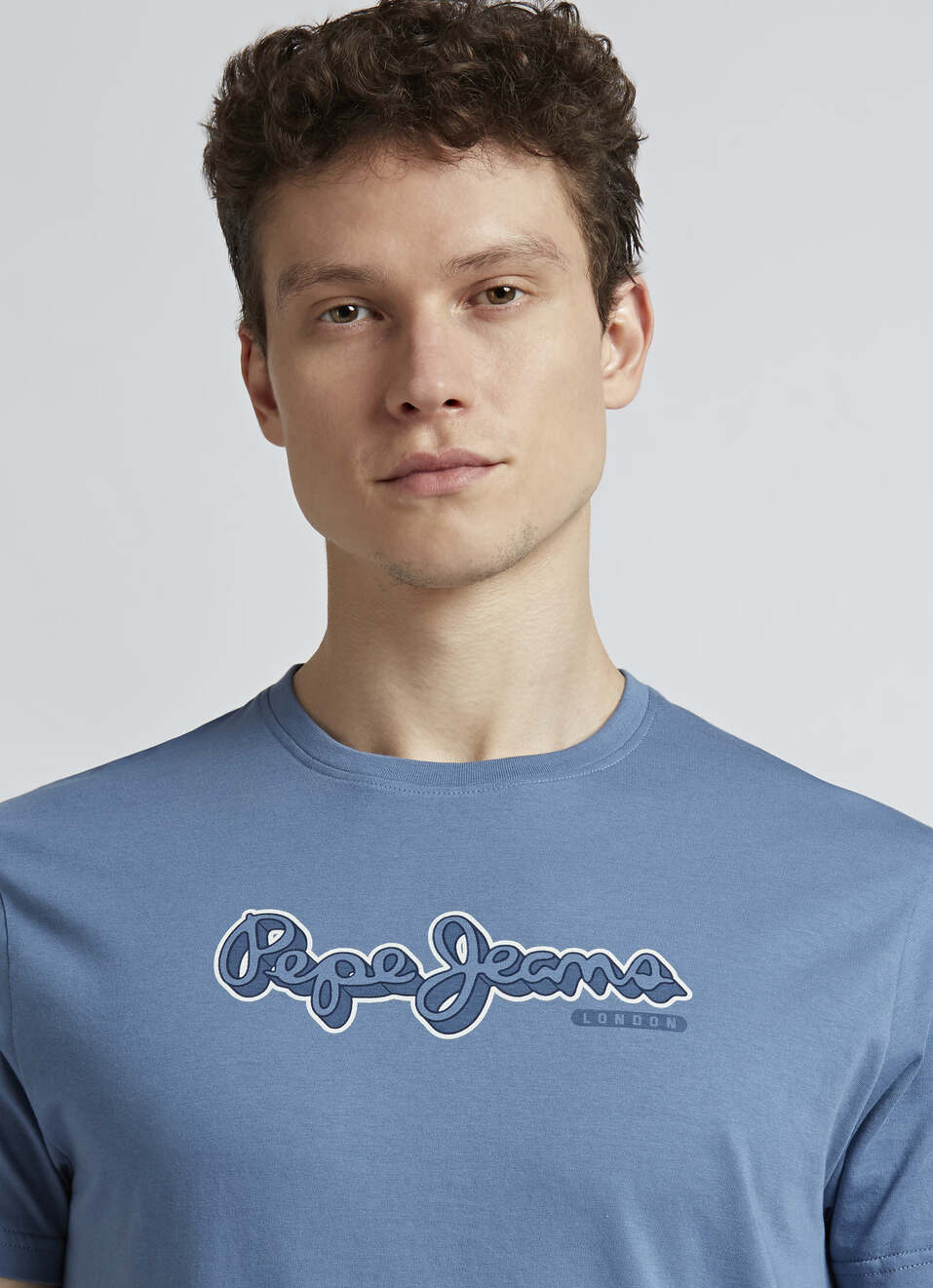 Blue Graphic Print Short Sleeve T-shirt, , large image number 4