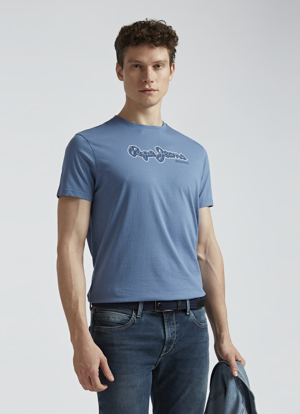 Blue Graphic Print Short Sleeve T-shirt, , large image number 0