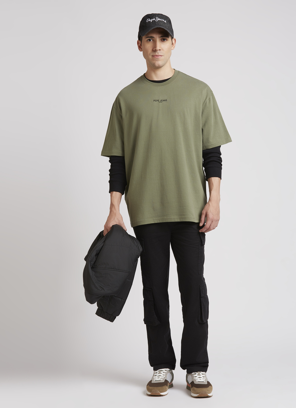 Green Back Print Short Sleeve Oversized T-shirt, , large image number 5