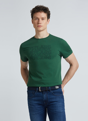 Green Graphic Print Short Sleeve T-shirt