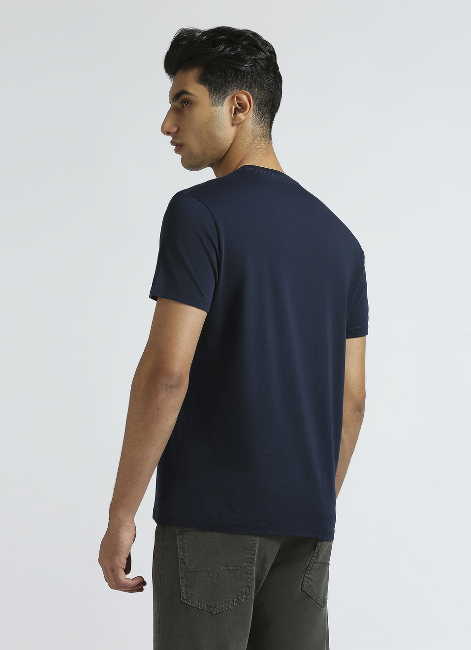 Navy Graphic Print Short Sleeve T-shirt, , large image number 2