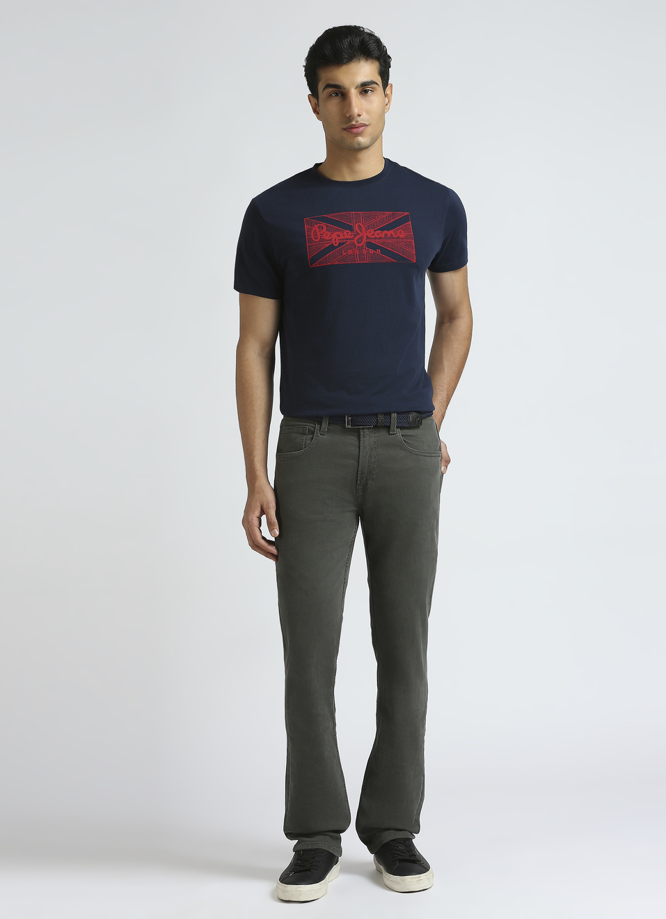 Navy Graphic Print Short Sleeve T-shirt, , large image number 5