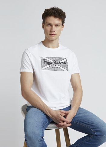 White Graphic Print Short Sleeve T-shirt