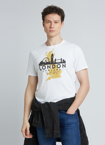 White Graphic Print Short Sleeve T-shirt