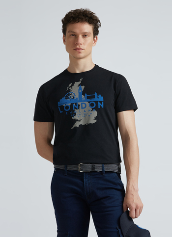 Black Graphic Print Short Sleeve T-shirt