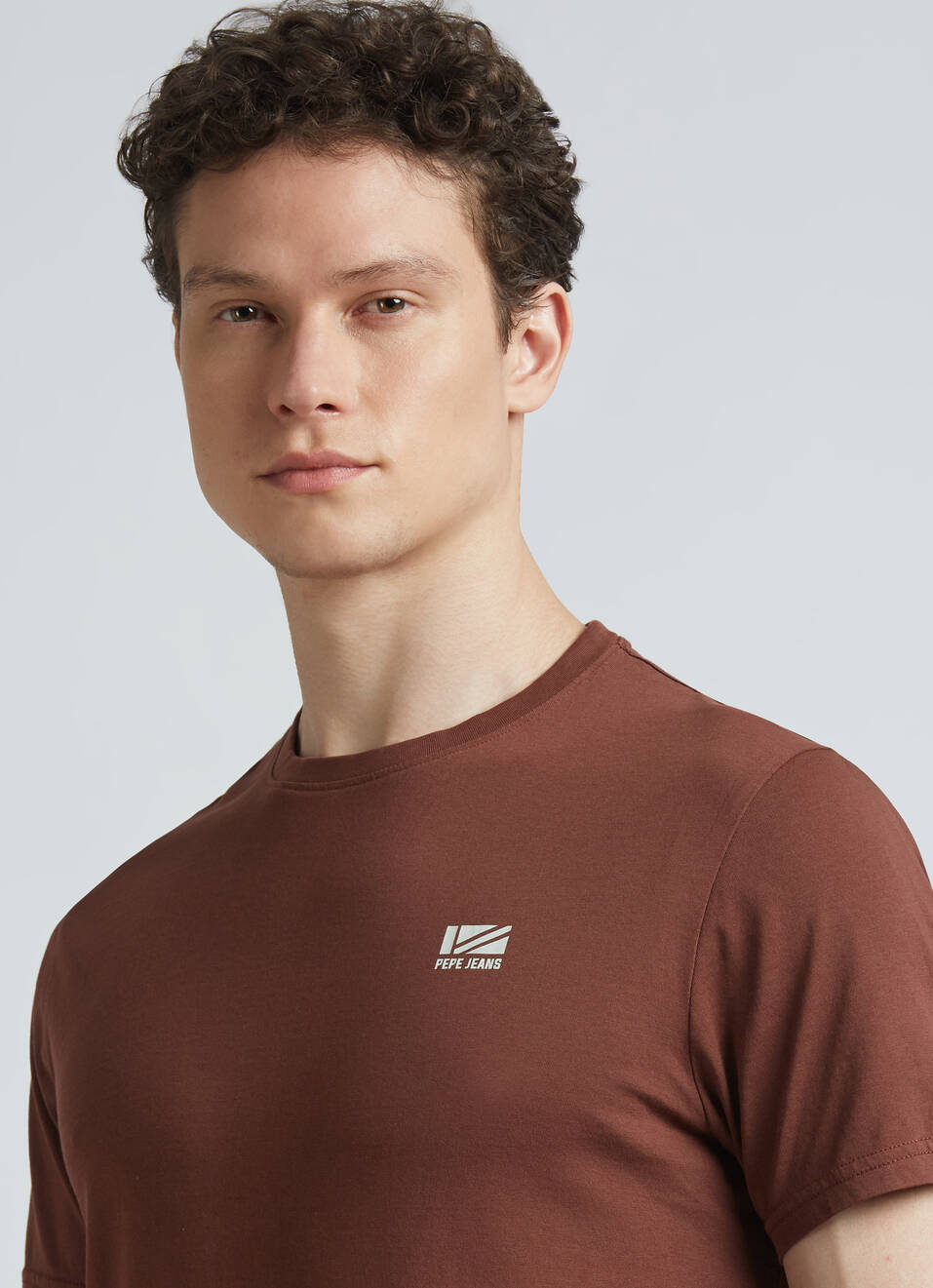 Brown Back Print Short Sleeve T-shirt, , large image number 4