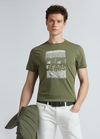 Green Graphic Print Short Sleeve T-shirt