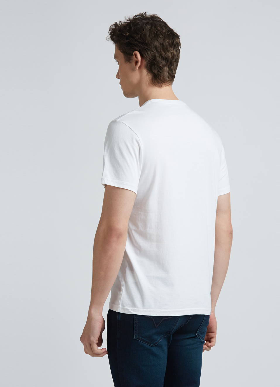 White Graphic Print Short Sleeve T-shirt, , large image number 2