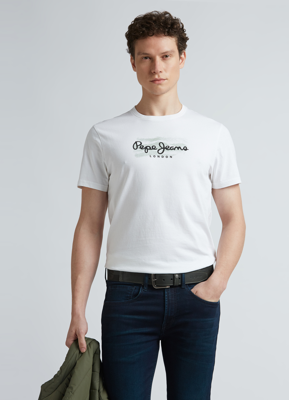 White Graphic Print Short Sleeve T-shirt, , large image number 0