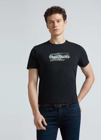Black Graphic Print Short Sleeve T-shirt