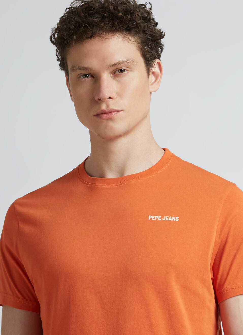Orange Back Print Short Sleeve T-shirt, , large image number 4