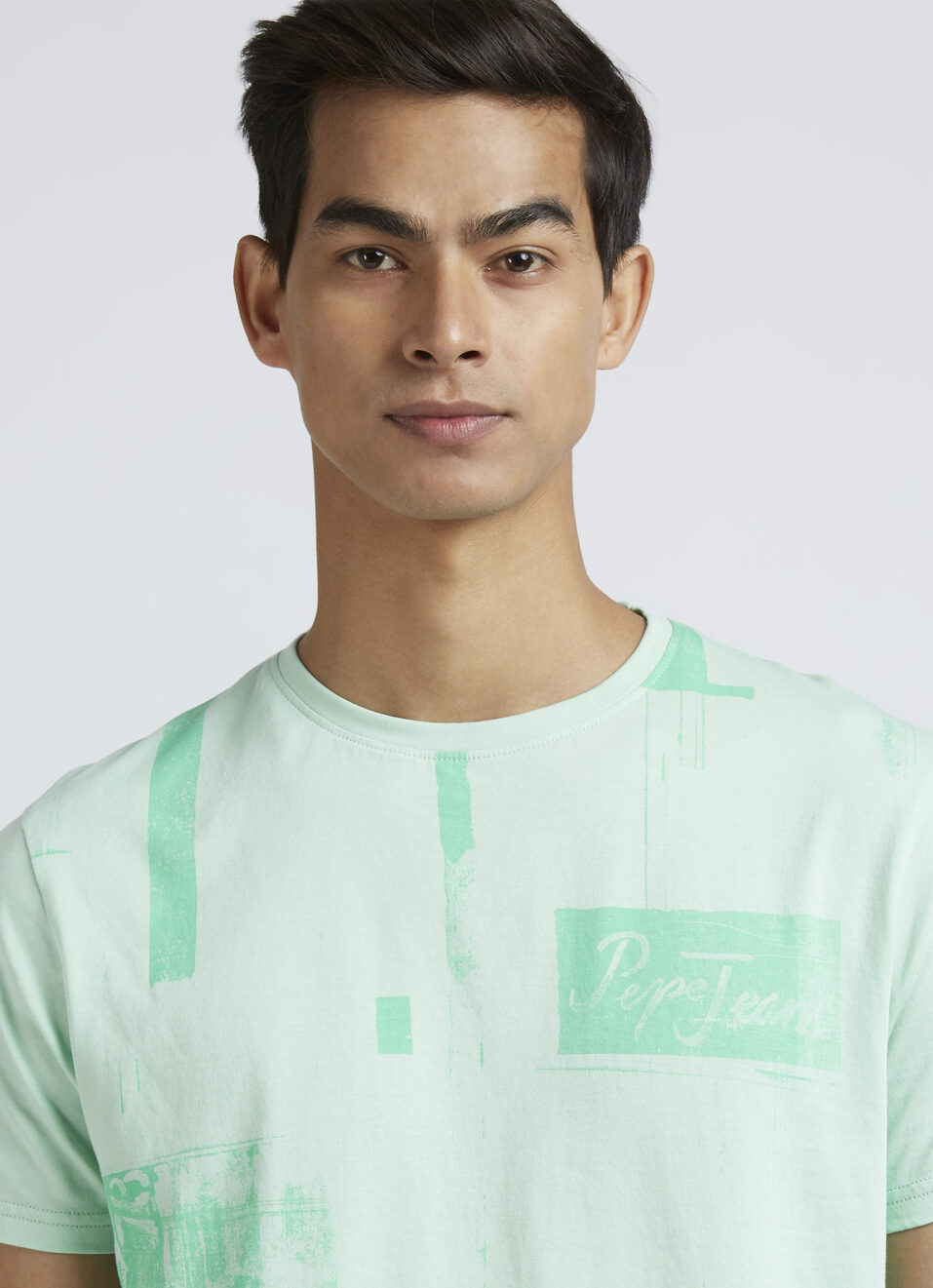 Light Green Graphic Print Short Sleeve T-shirt, , large image number 4