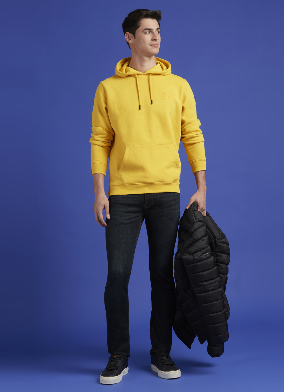 Yellow Full Sleeve Hooded Sweatshirt, , large image number 5