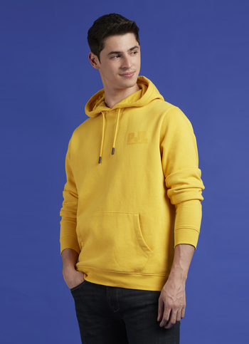 Yellow Full Sleeve Hooded Sweatshirt