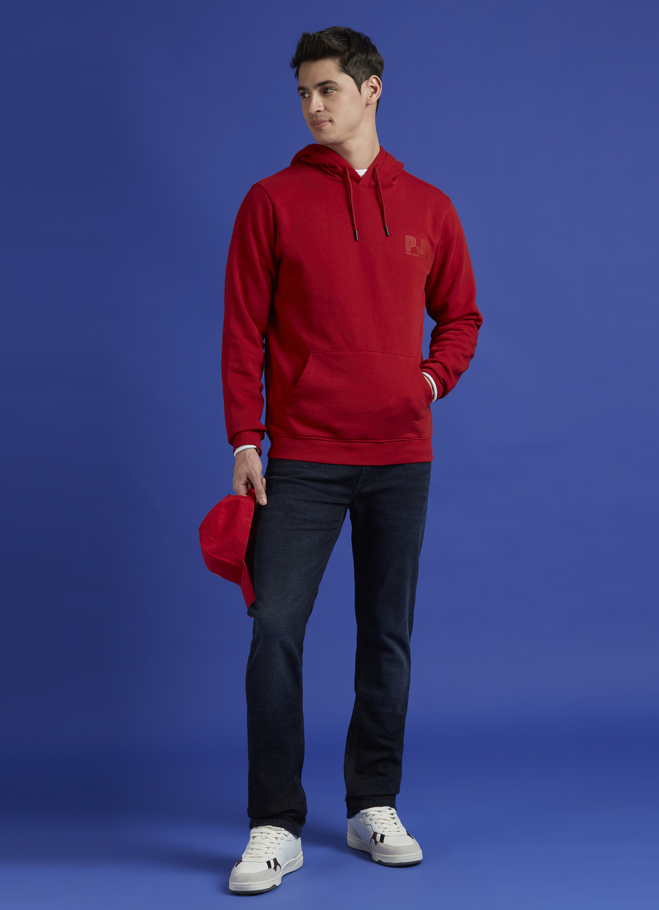 Red Full Sleeve Hooded Sweatshirt, , large image number 5