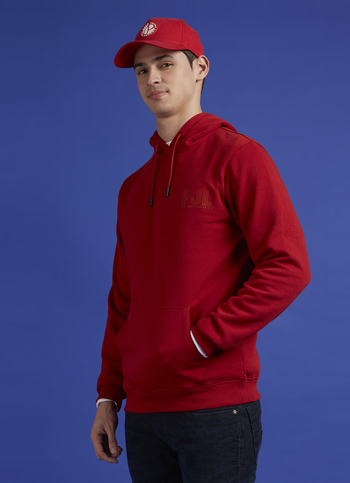 Red Full Sleeve Hooded Sweatshirt