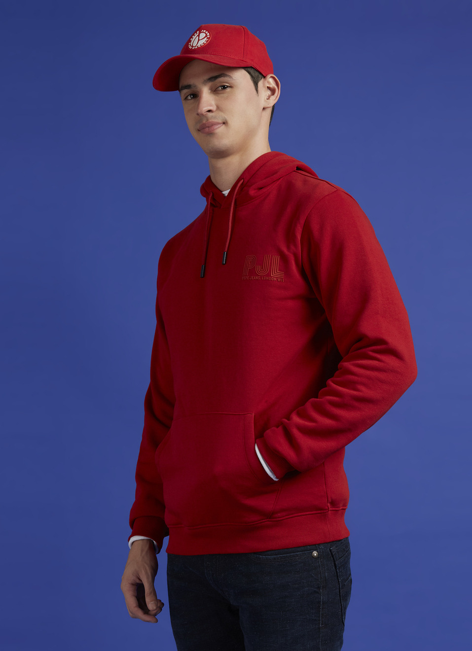 Red Full Sleeve Hooded Sweatshirt, , large image number 0