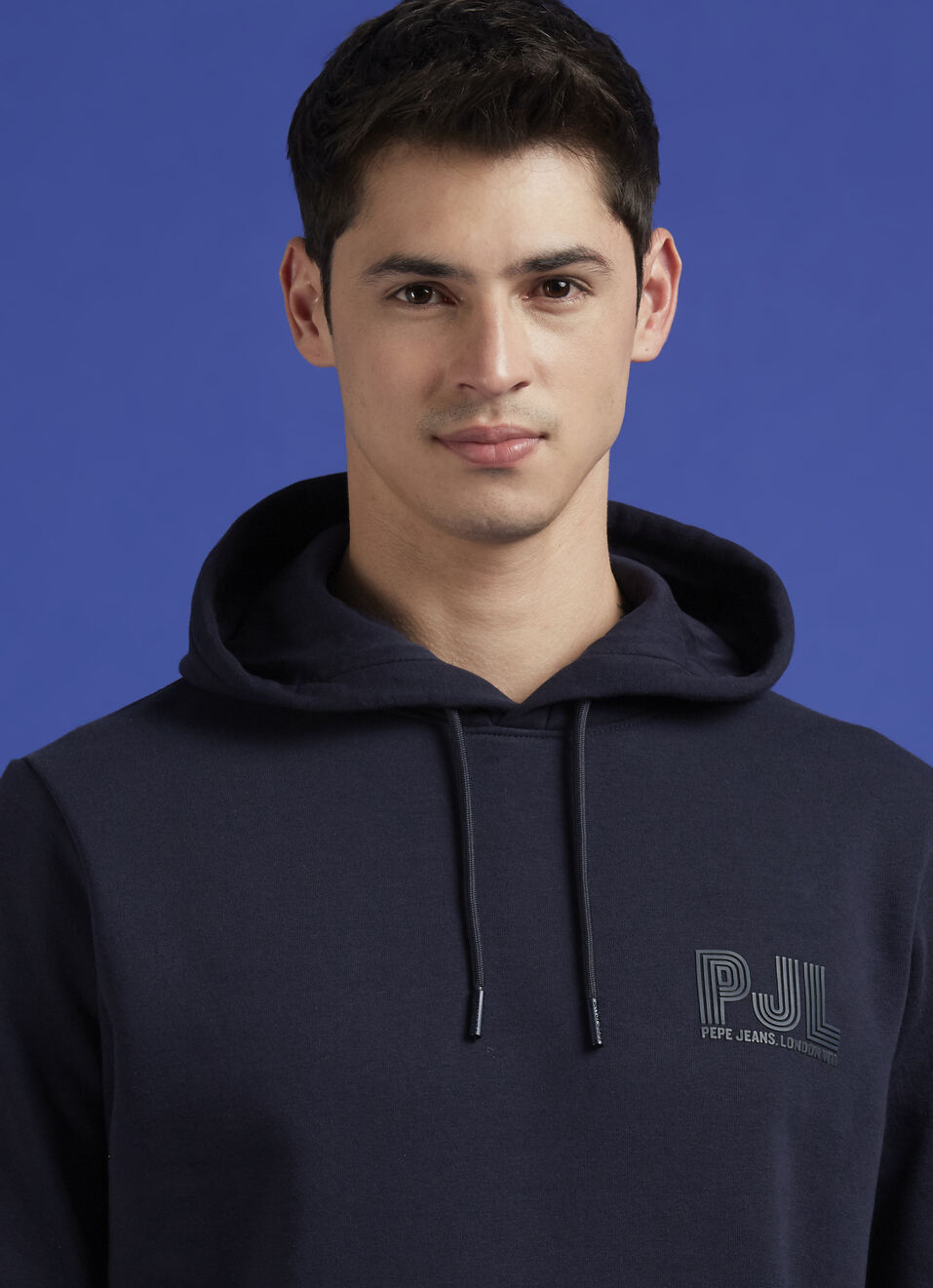 Navy Full Sleeve Hooded Sweatshirt, , large image number 4
