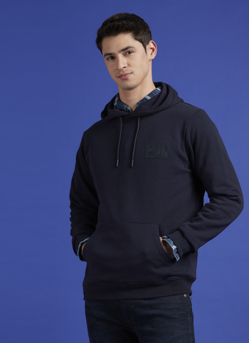 Navy Full Sleeve Hooded Sweatshirt